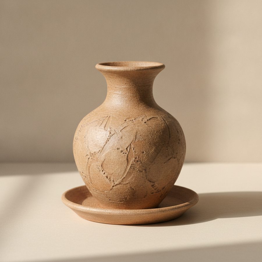 گلدان سفالی دست‌ساز، سایز متوسط